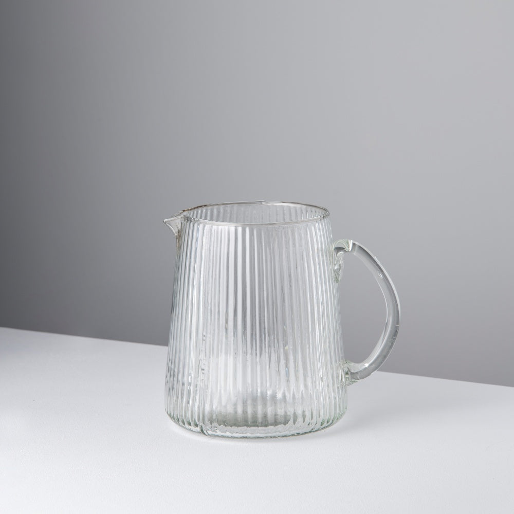 Flute Glass Jug, Clear