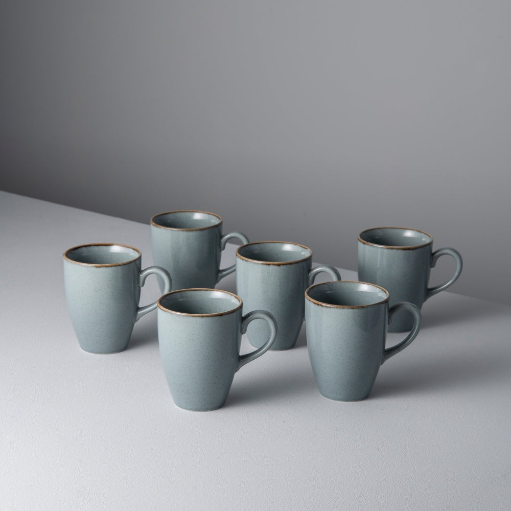 Dotti Mug Porcelain, Blue (Set of 6)