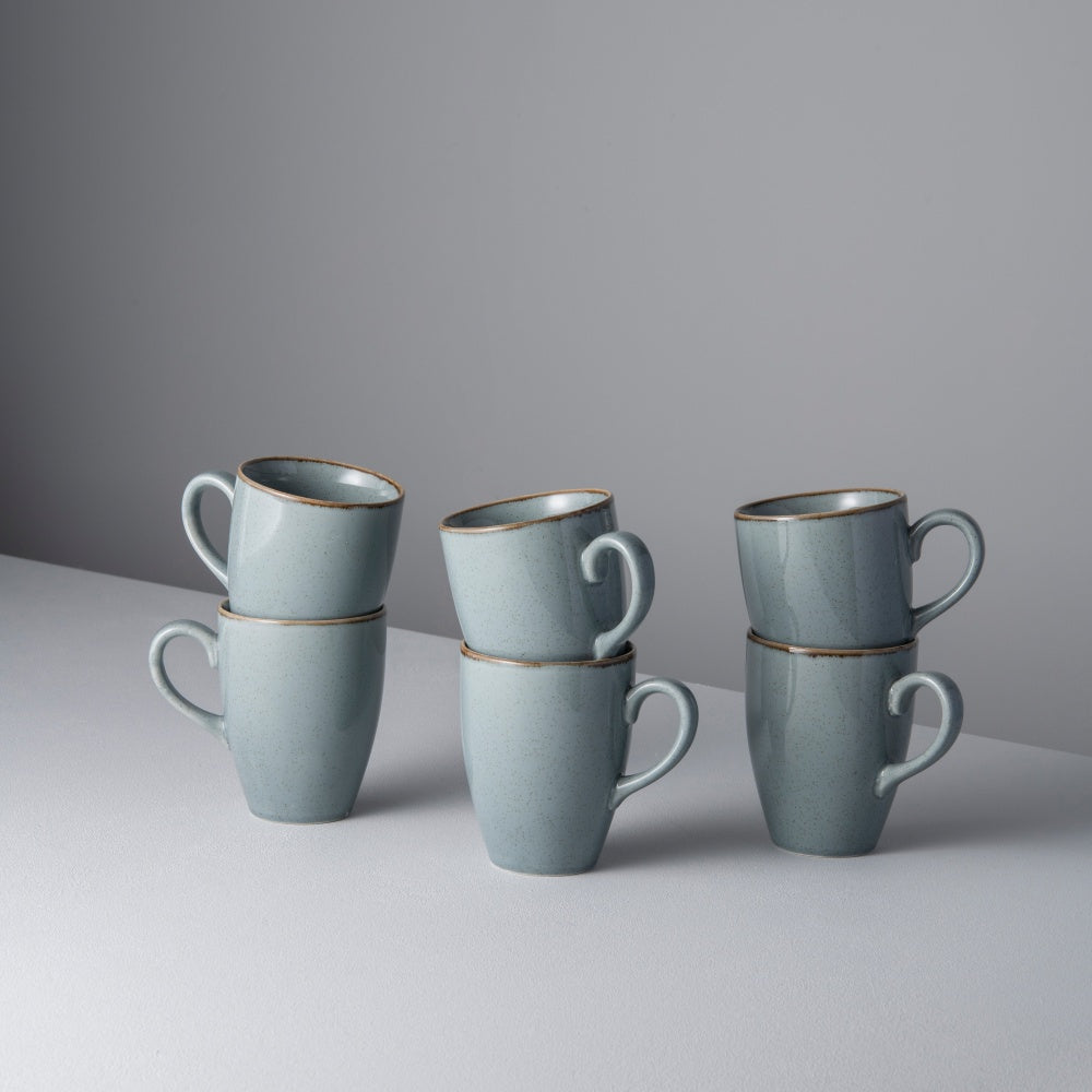 Dotti Mug Porcelain, Blue (Set of 6)