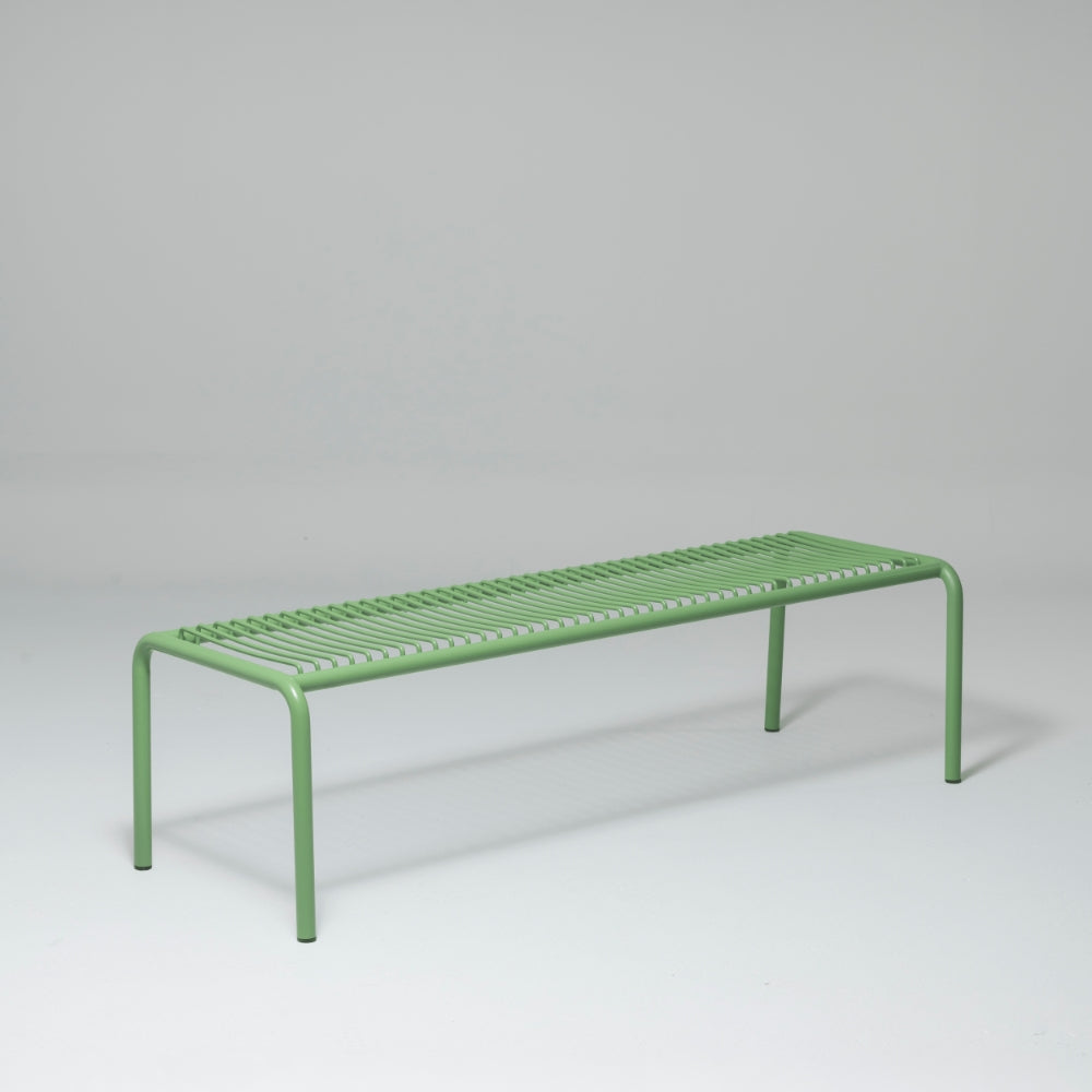 Frame Metal Garden Bench, 3 Seater, Green