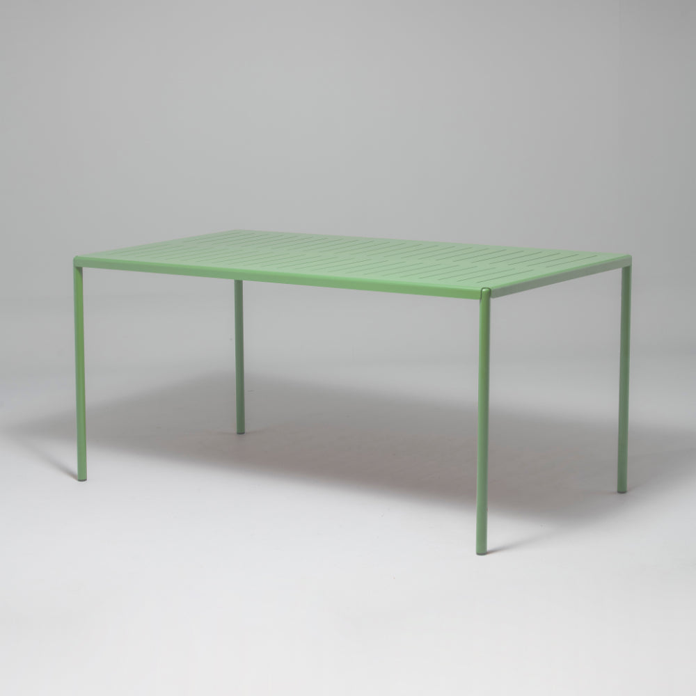 Frame Metal Garden Table, 6 Seater, Green