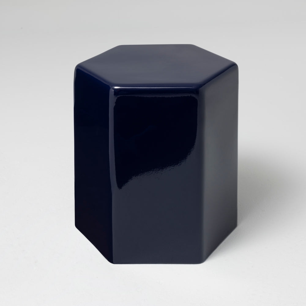 Giant Ceramic Side Table, Large, Midnight Blue