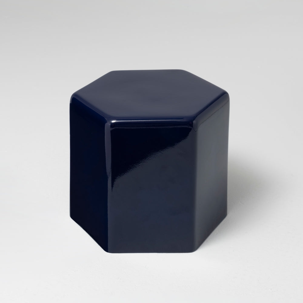 Giant Ceramic Side Table, Medium, Midnight Blue