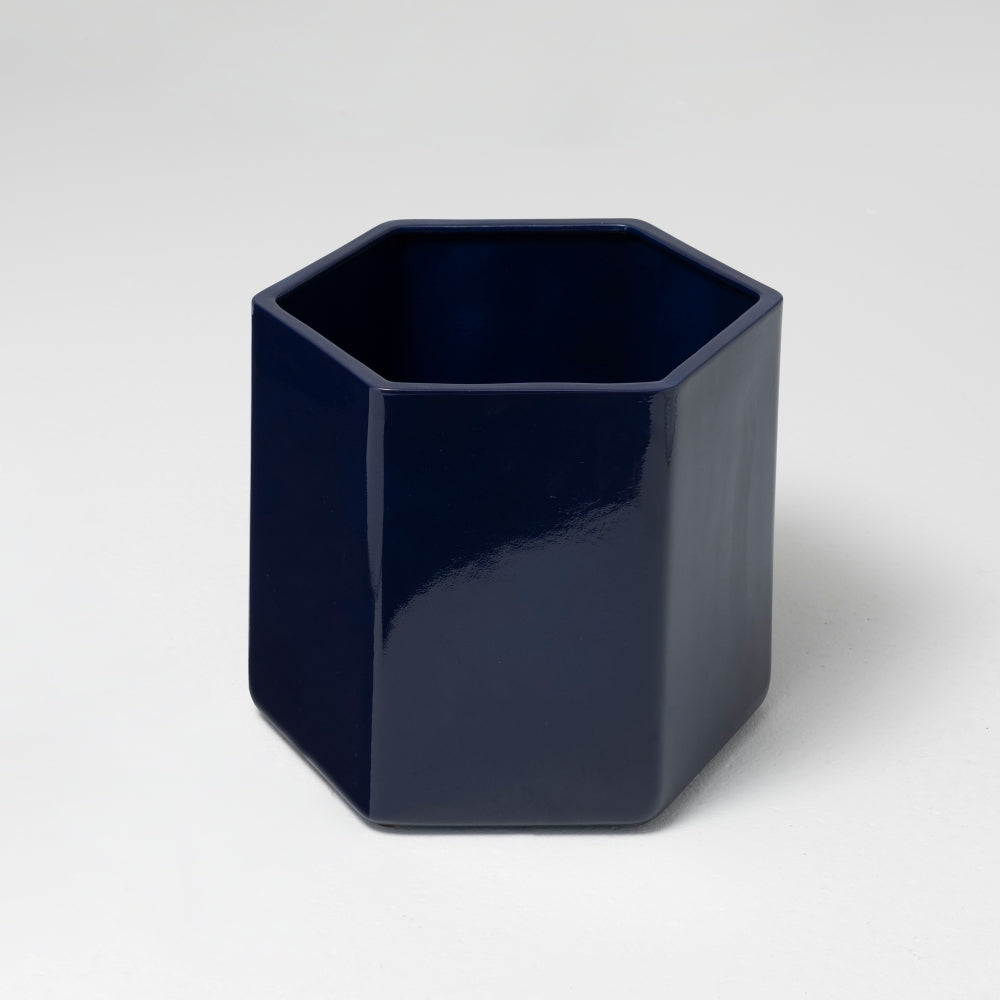 Giant Ceramic Planter, Midnight Blue