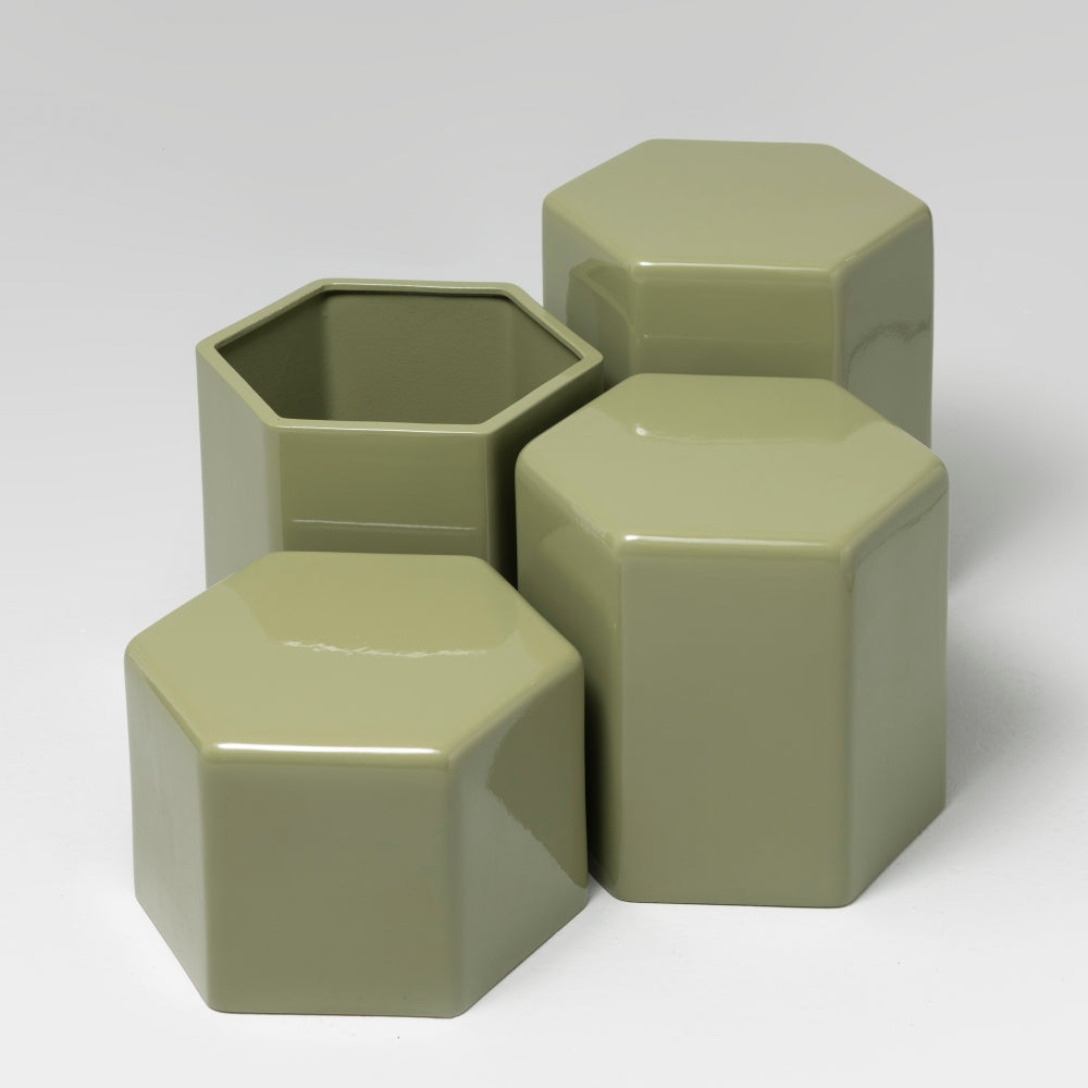 Giant Ceramic Planter, Sage Green