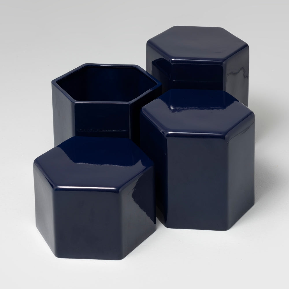 Giant Ceramic Planter, Midnight Blue