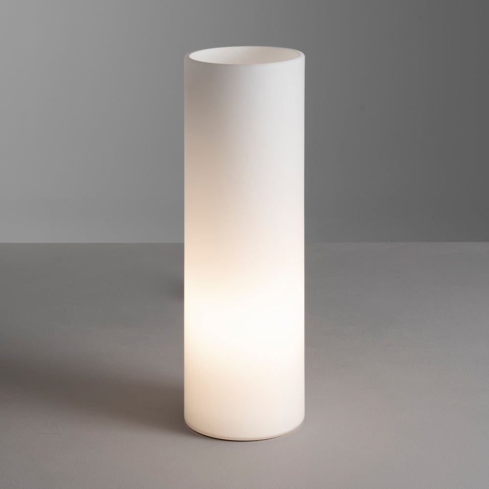 Flute Opaline Table Lamp 40cm, Glass White