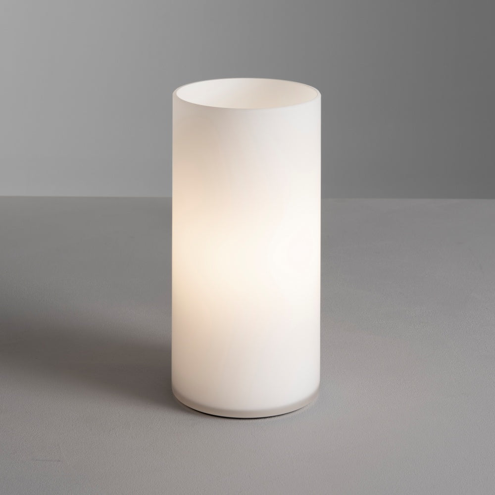 Flute Opaline Table Lamp 24cm Glass White