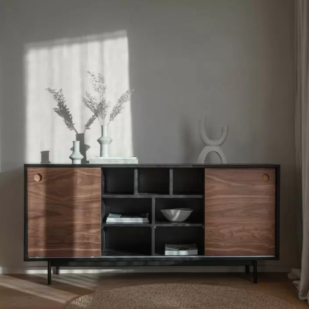 Barbican Sideboard Wood Black / Walnut