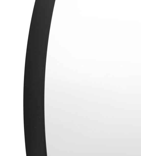 Holworth Round Mirror Glass Black