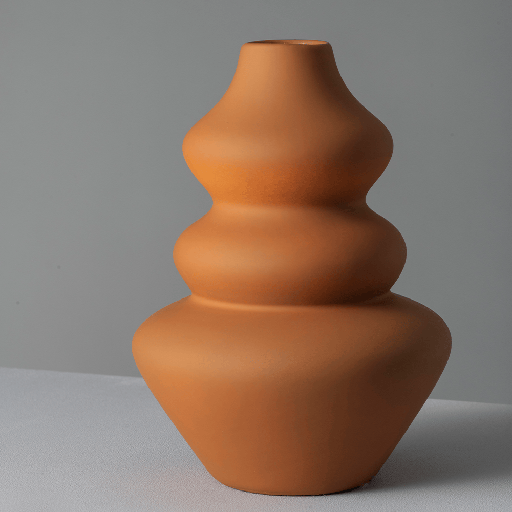 Totem Ceramic Flower Vase, Terracotta (20cm)