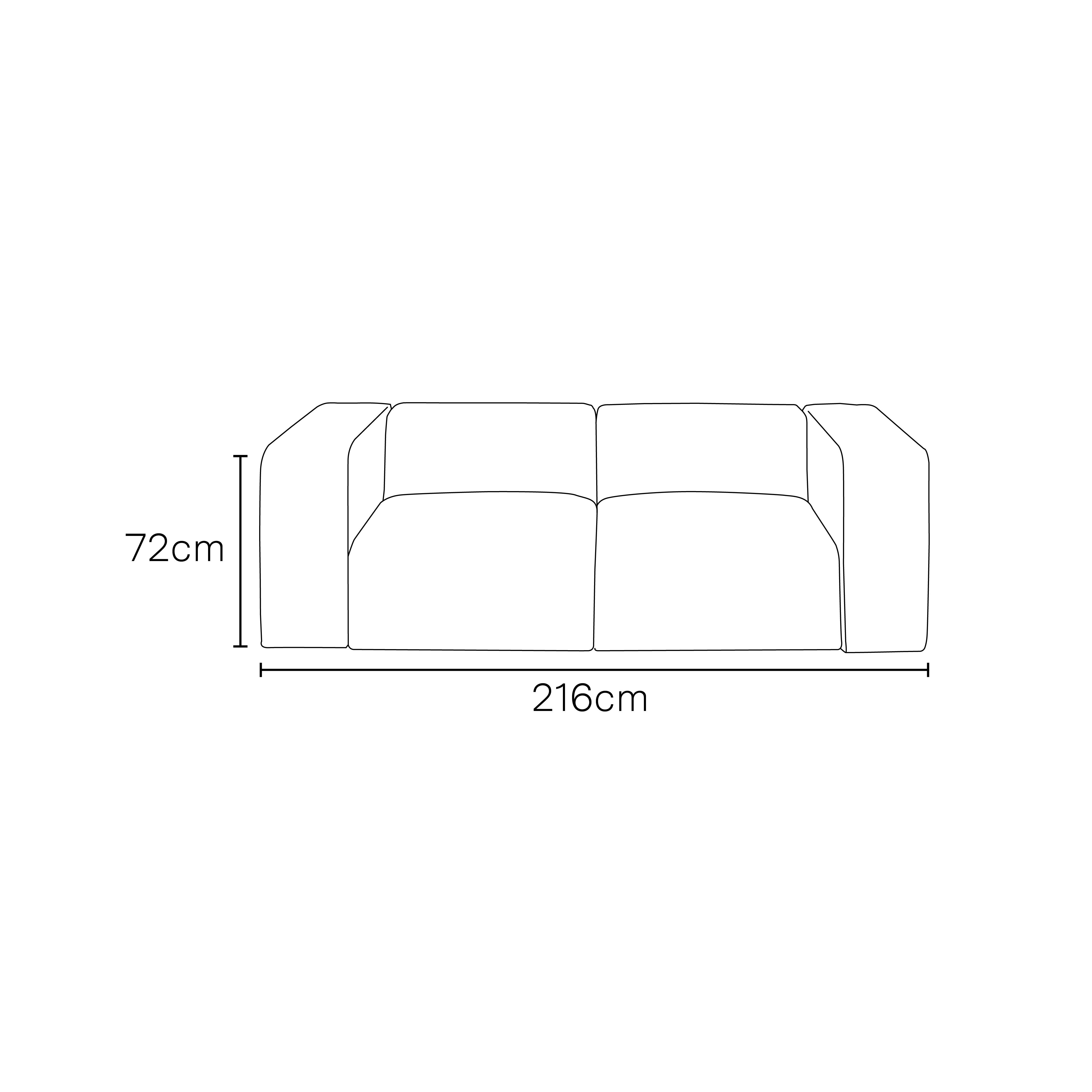 Cob 2 Seater Modular Sofa, Chenille, Grey Mist