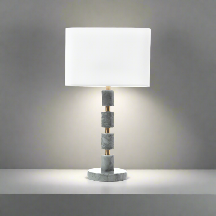 Brancusi Marble Table Lamp, Grey