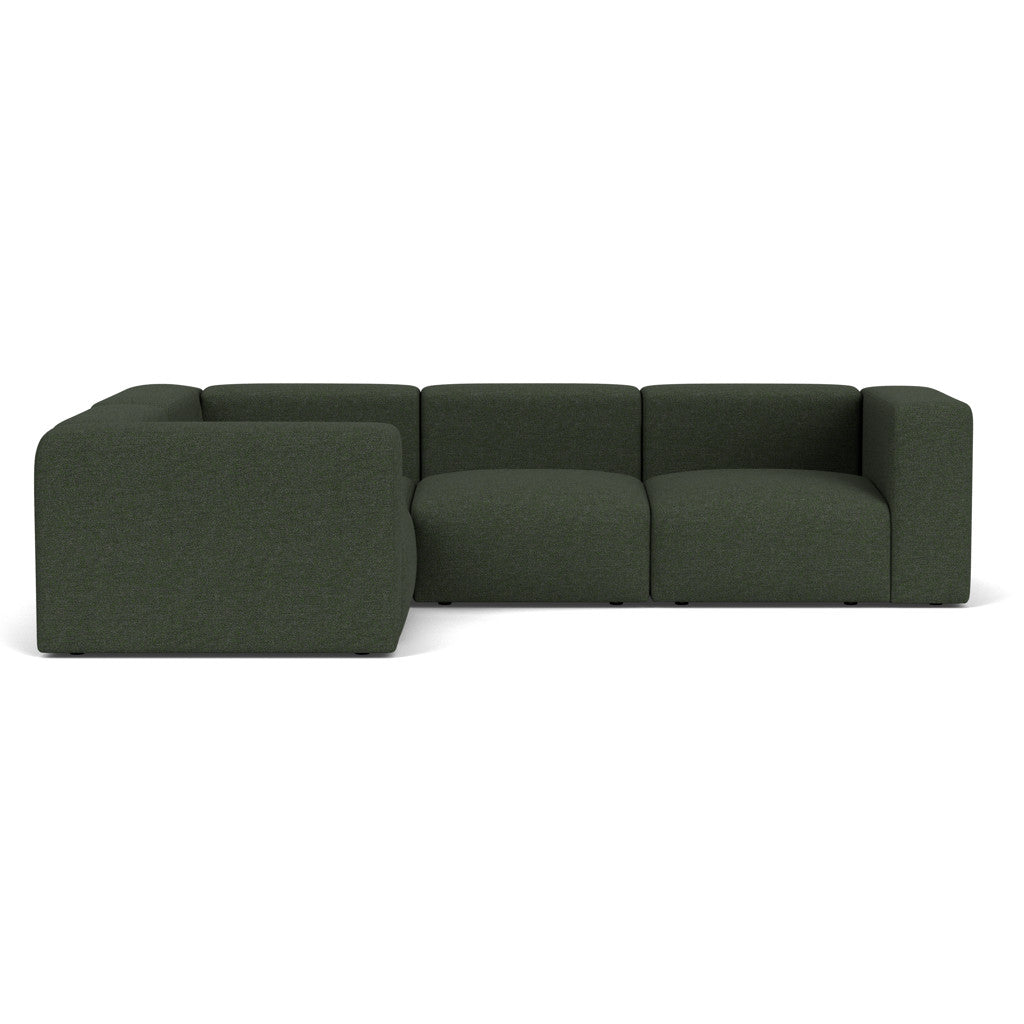 Cob Left Corner Modular Sofa, Arpa Boucle, Green Forest