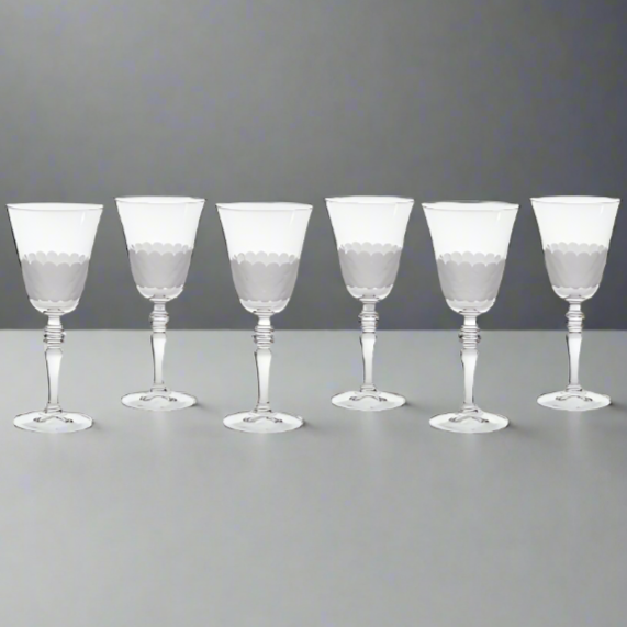 Bermondsey Wine Glasses, White (Set of 6)