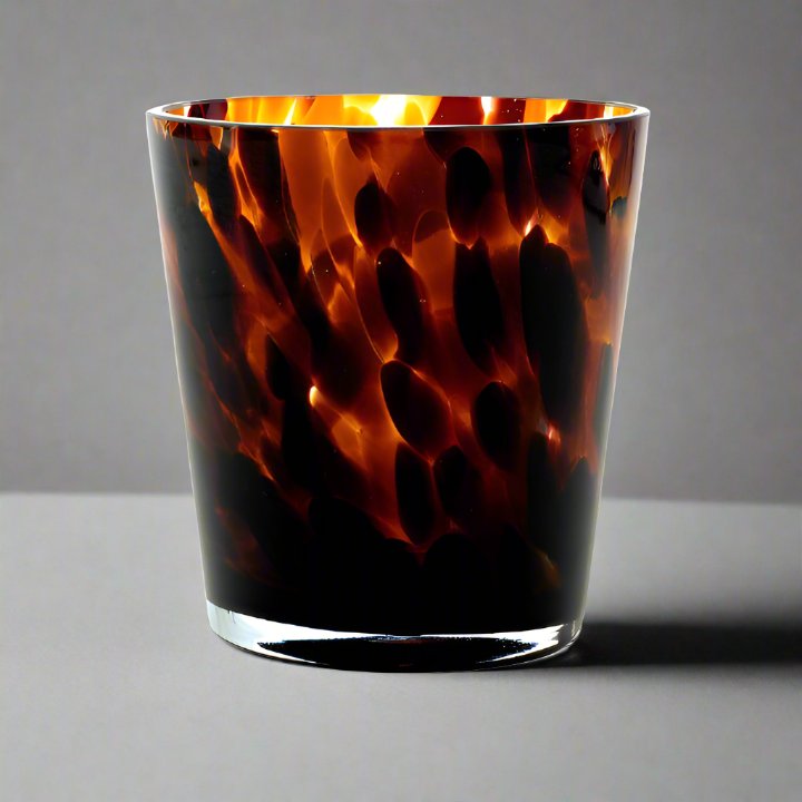 Brillante Handblown Glass Vase, Brown (13cm)