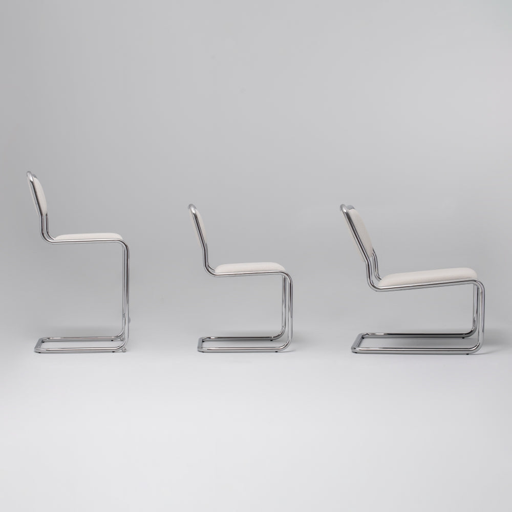 Loop Bar / Counter Stool, Chrome & Stone