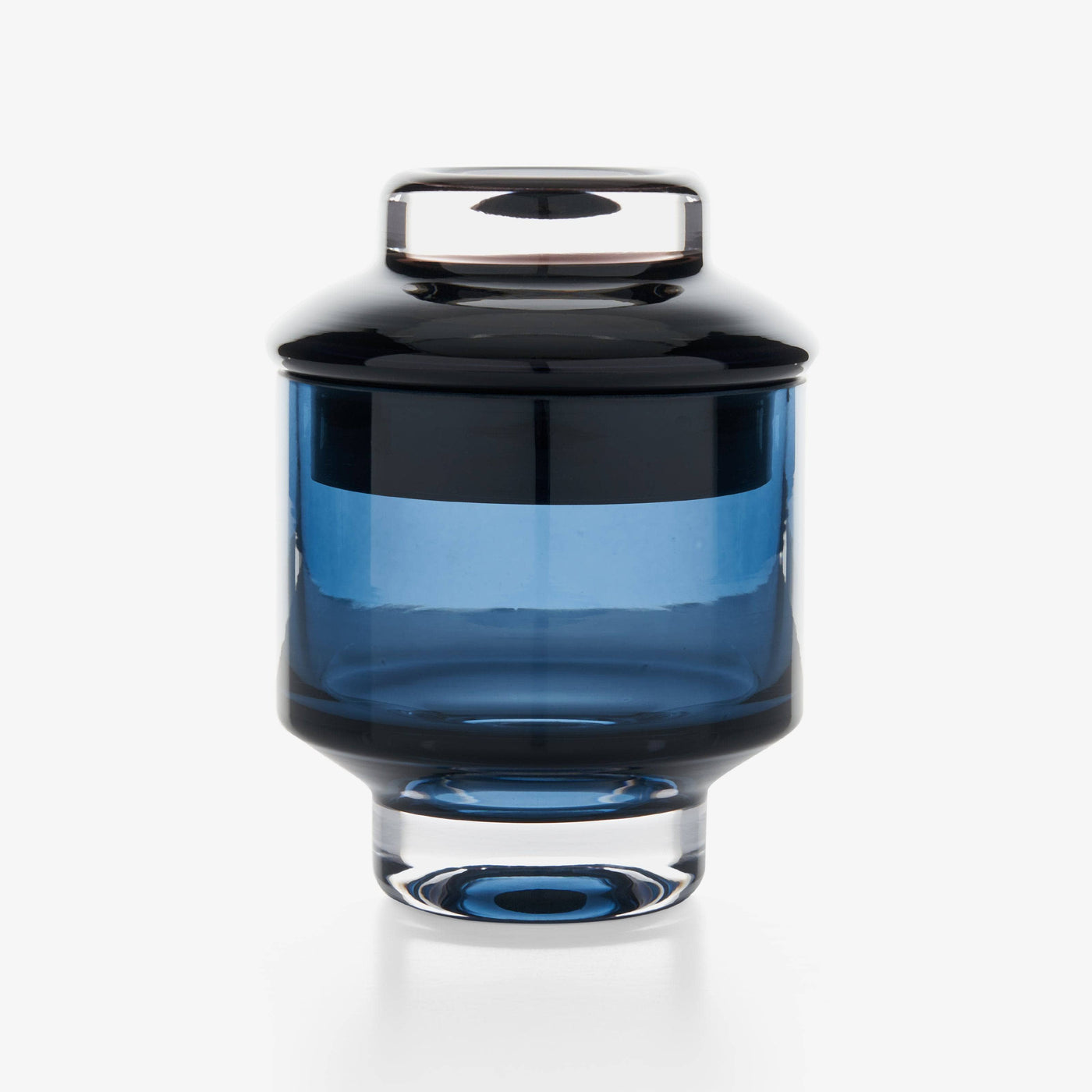 Bella Decorative Glass Bowl, Blue - 1