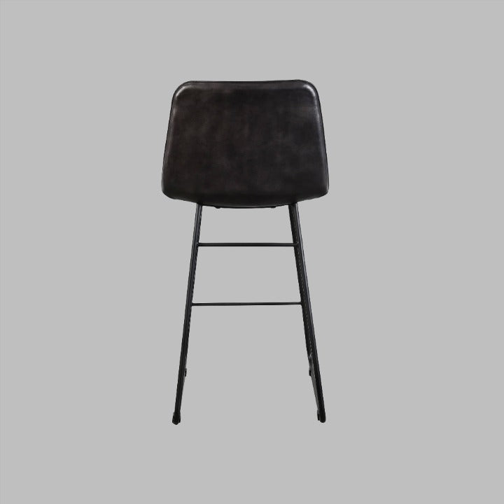 Tuxe Leather Bar Stool, Black Bar Stools sazy.com