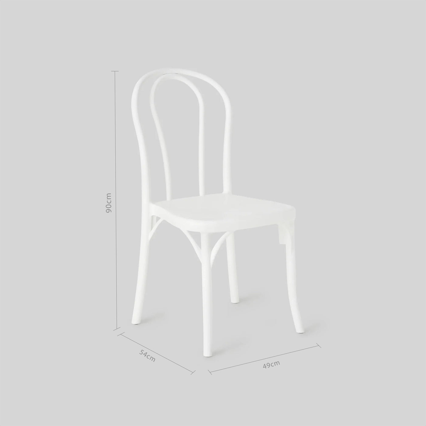 Rapha Set of 4 Dining Chairs, White - 2