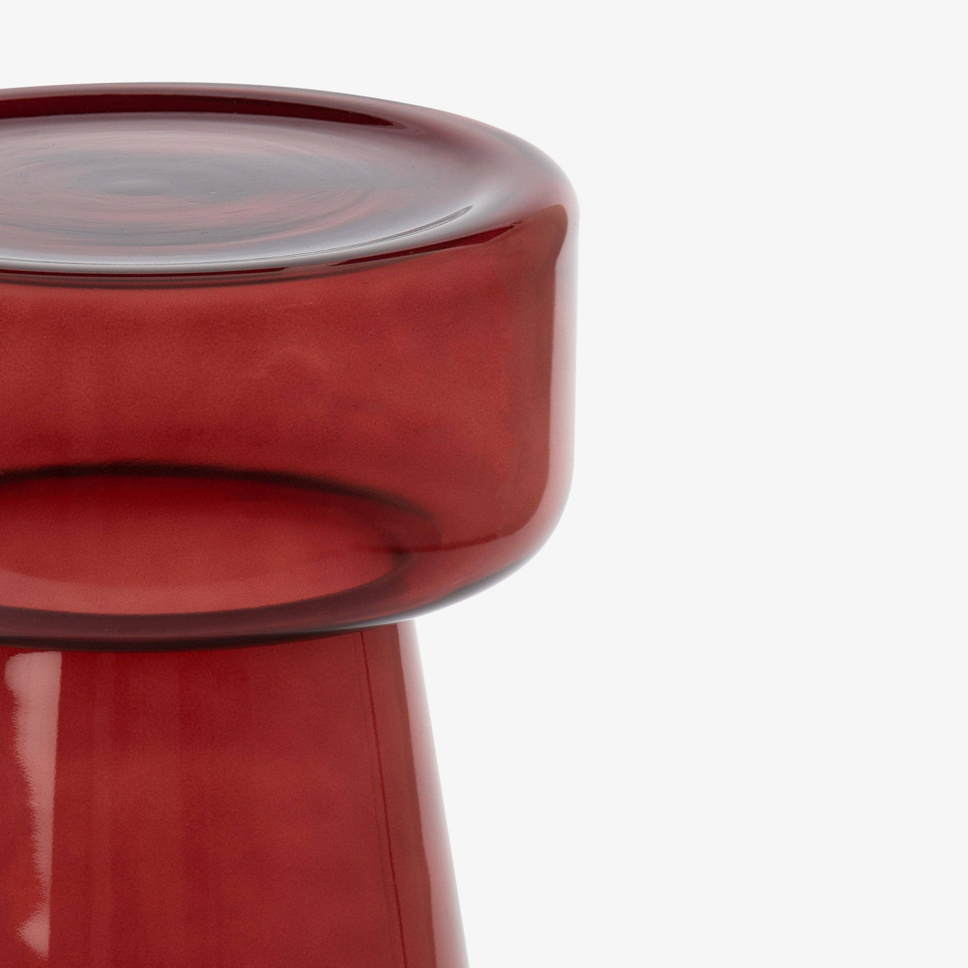 Dakwa Glass Side Table, Burgundy, 30x30x50 cm - 8