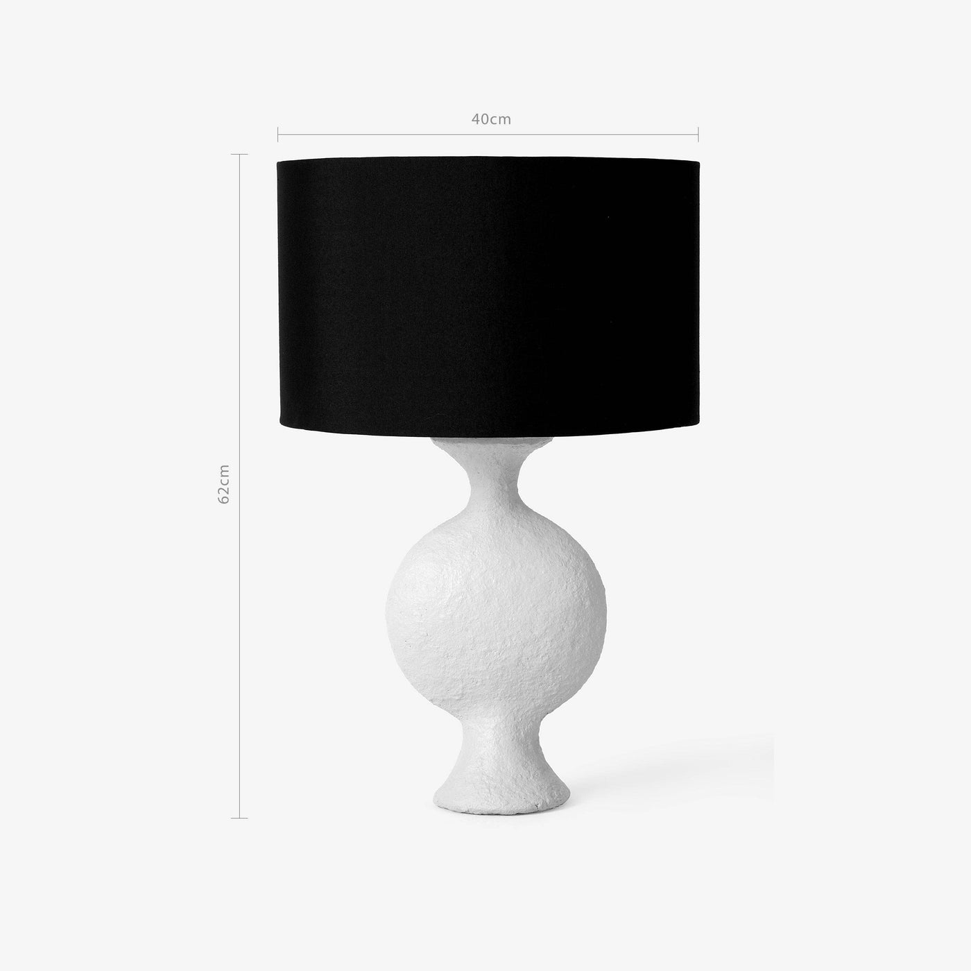 Bally Papier Mâché Table Lamp, Grey Table & Bedside Lamps sazy.com