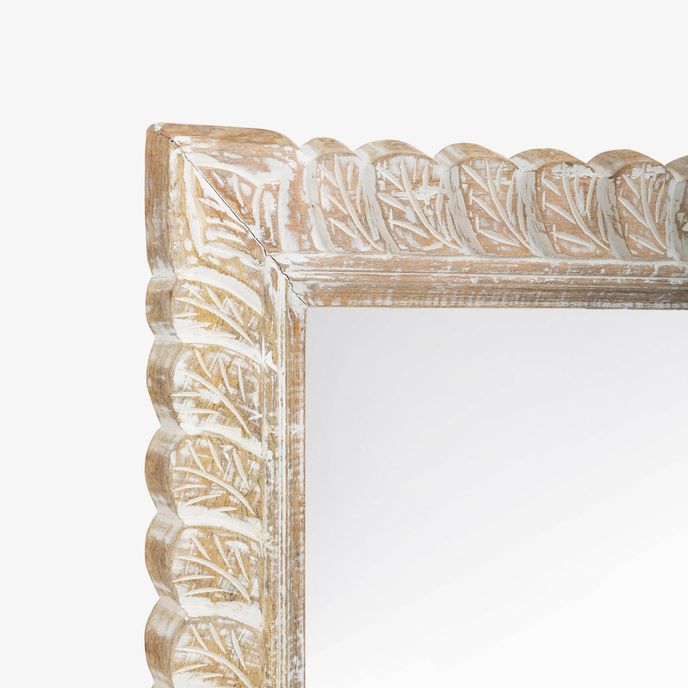 Jules Wooden Floor Mirror, Off-White, 70x150 cm - 3