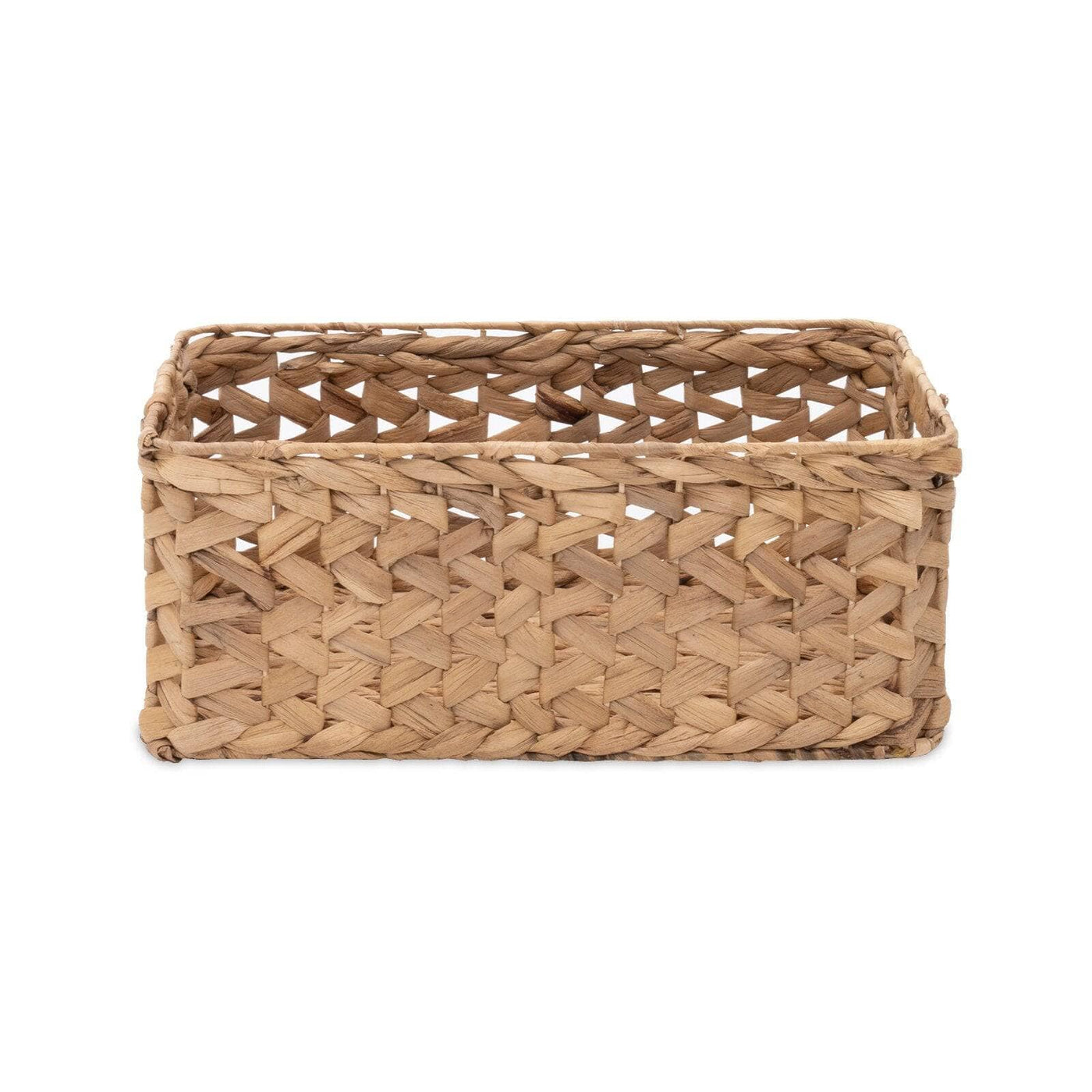 William Water Hyacinth Laundry Box Basket, Natural, XL - 1