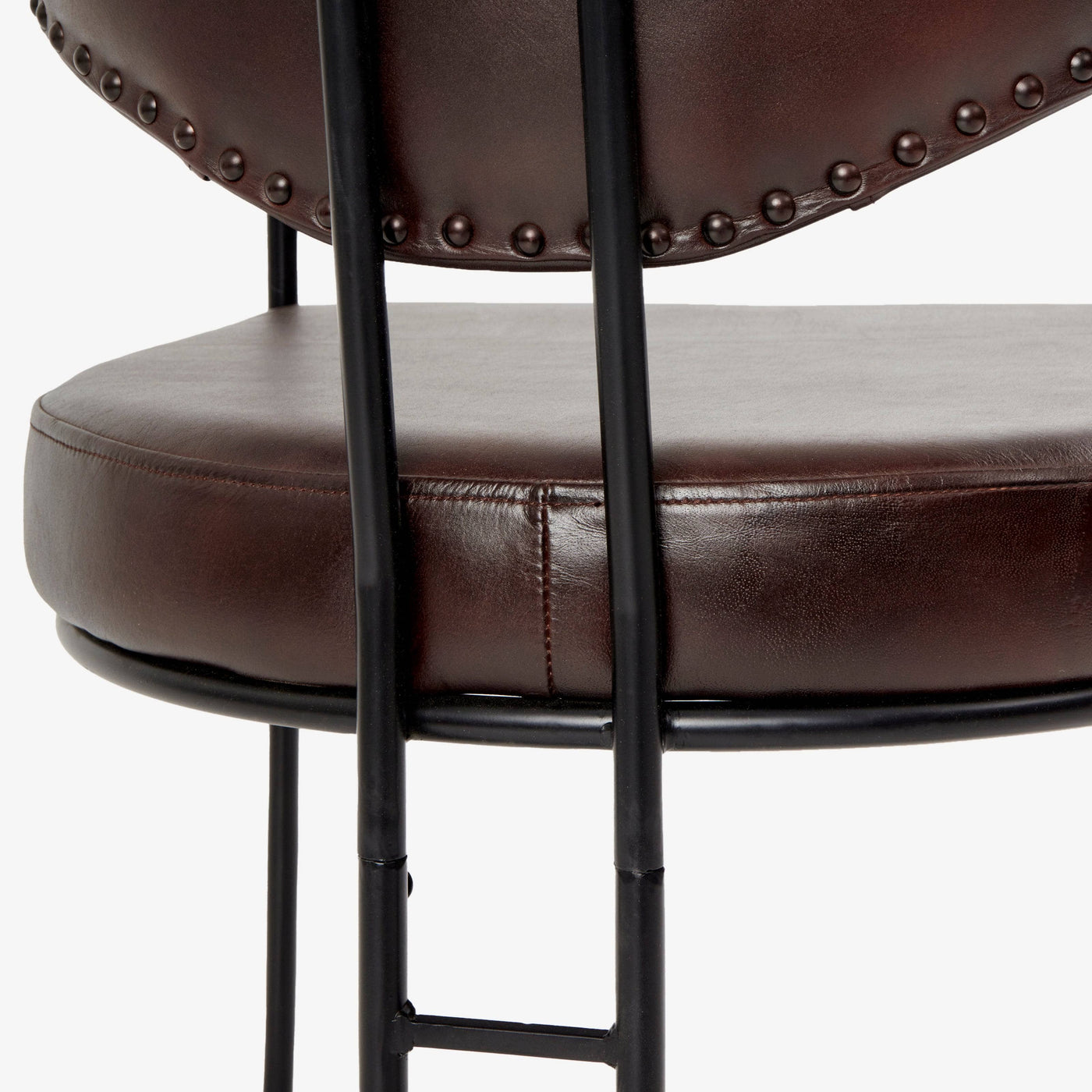 Itari Leather Armchair, Brown Dining Chairs & Benches sazy.com