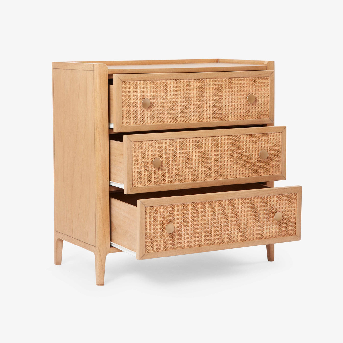Letto Rattan 3 Drawer Chest, Wood - 3