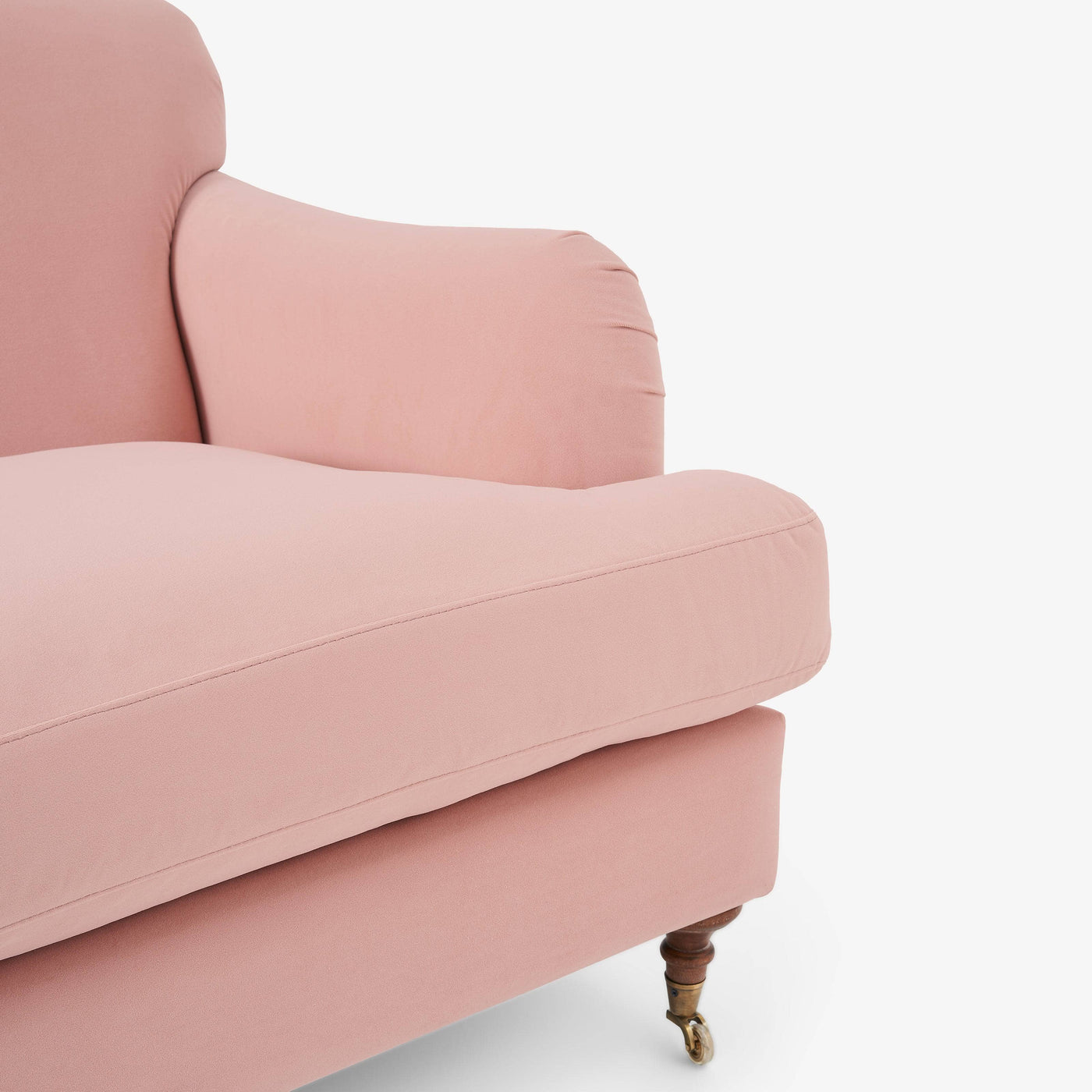 Emin 2 Seater Velvet Sofa, Blush Pink - 3