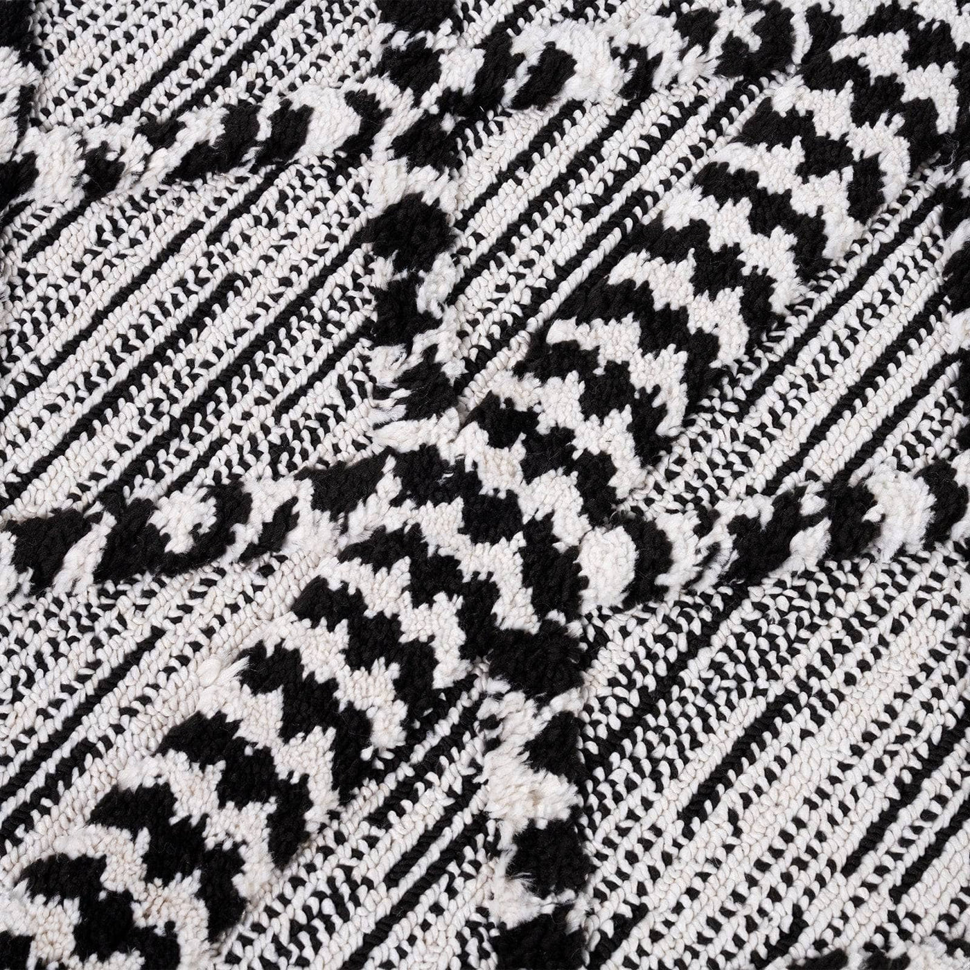 Raven Geometric Area Rug, Black - White, 120x180 cm Modern Rugs sazy.com