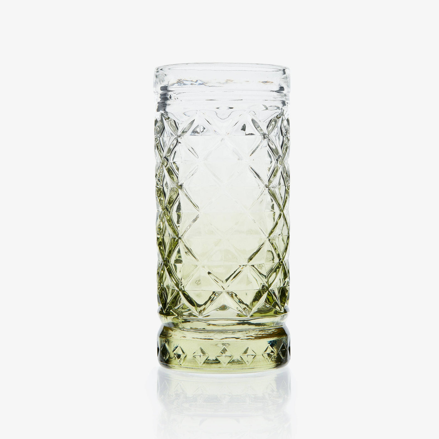 Freshcante Set of 4 Glass Tumblers, Green, 290 ml - 2