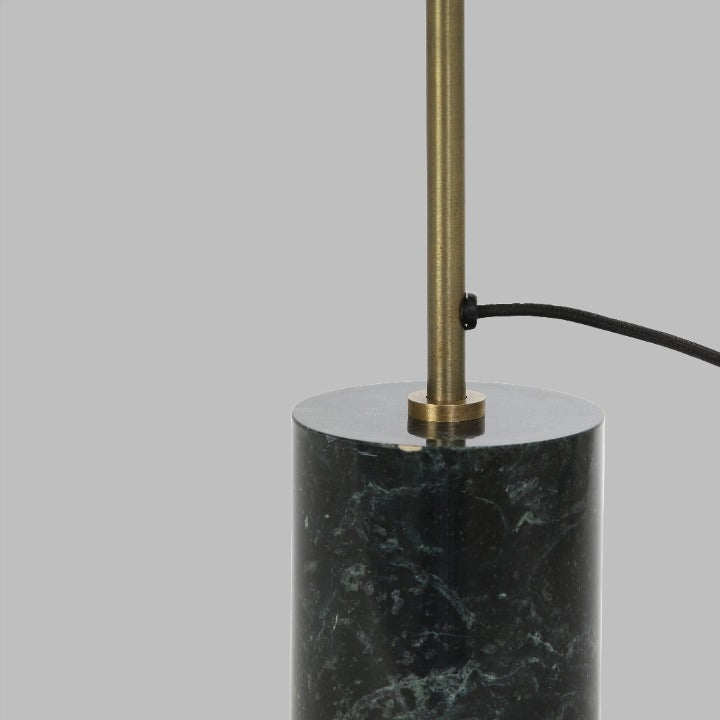 Aereus Marble and Antique Bronze Floor Lamp, Green - Bronze Floor Lamps sazy.com