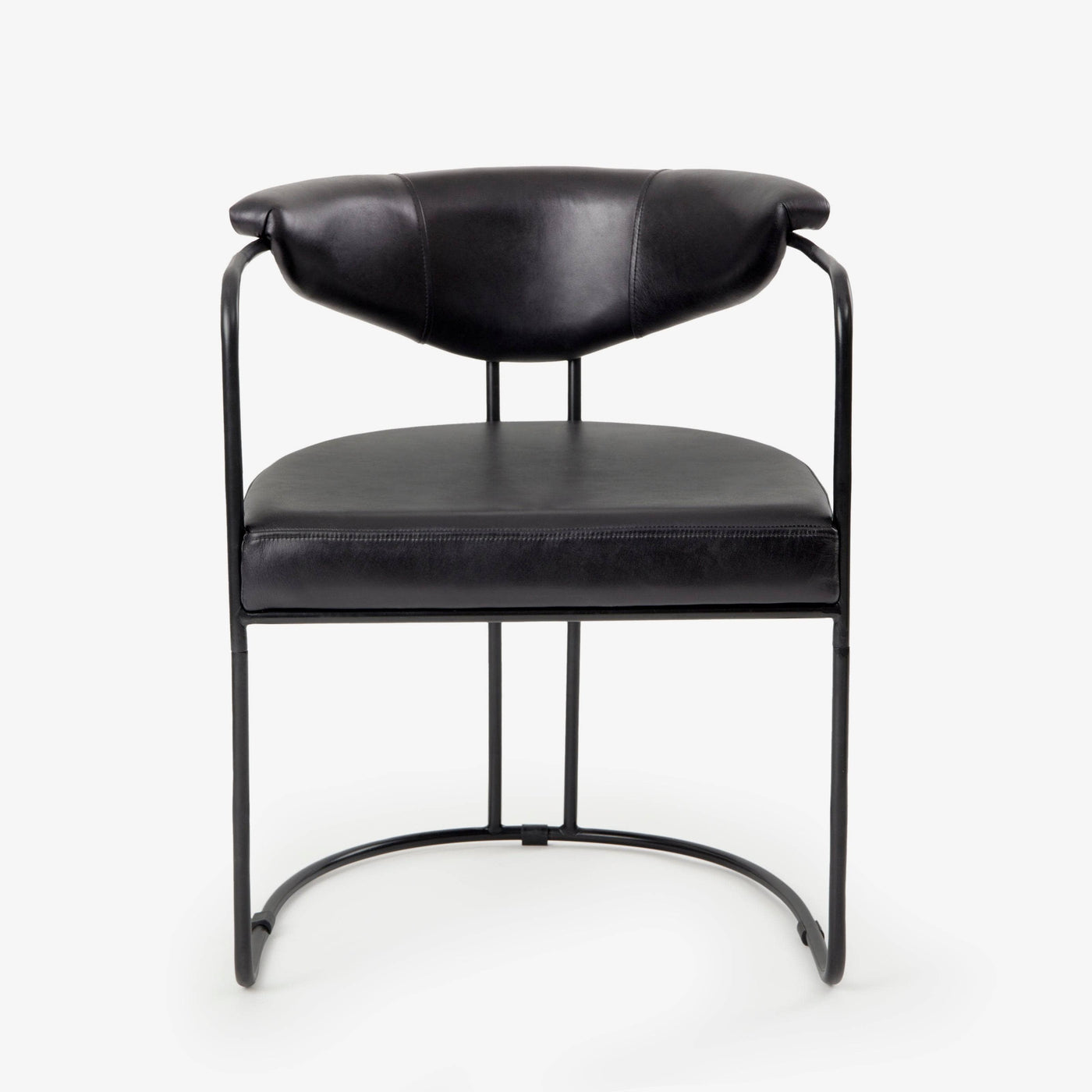 Itari Leather Armchair, Black Dining Chairs & Benches sazy.com