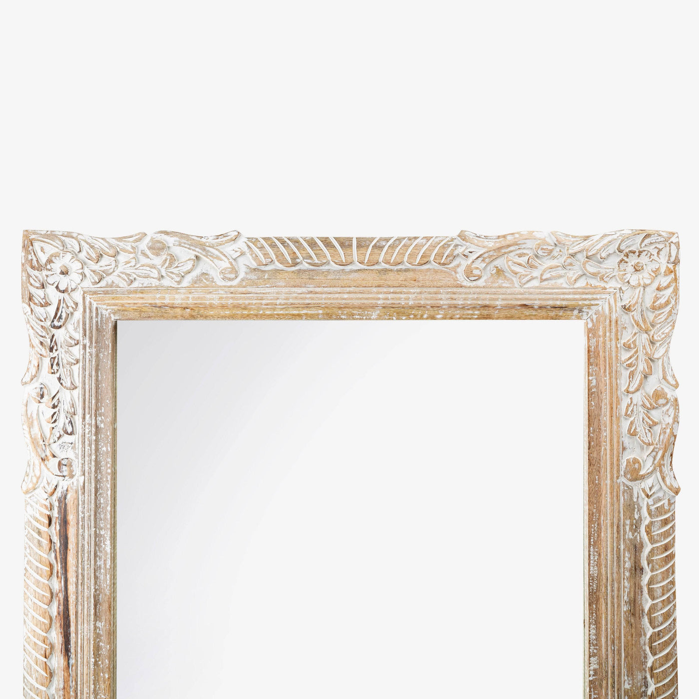 Halo Wooden Floor Mirror, Off-White, 70x150 cm - 3