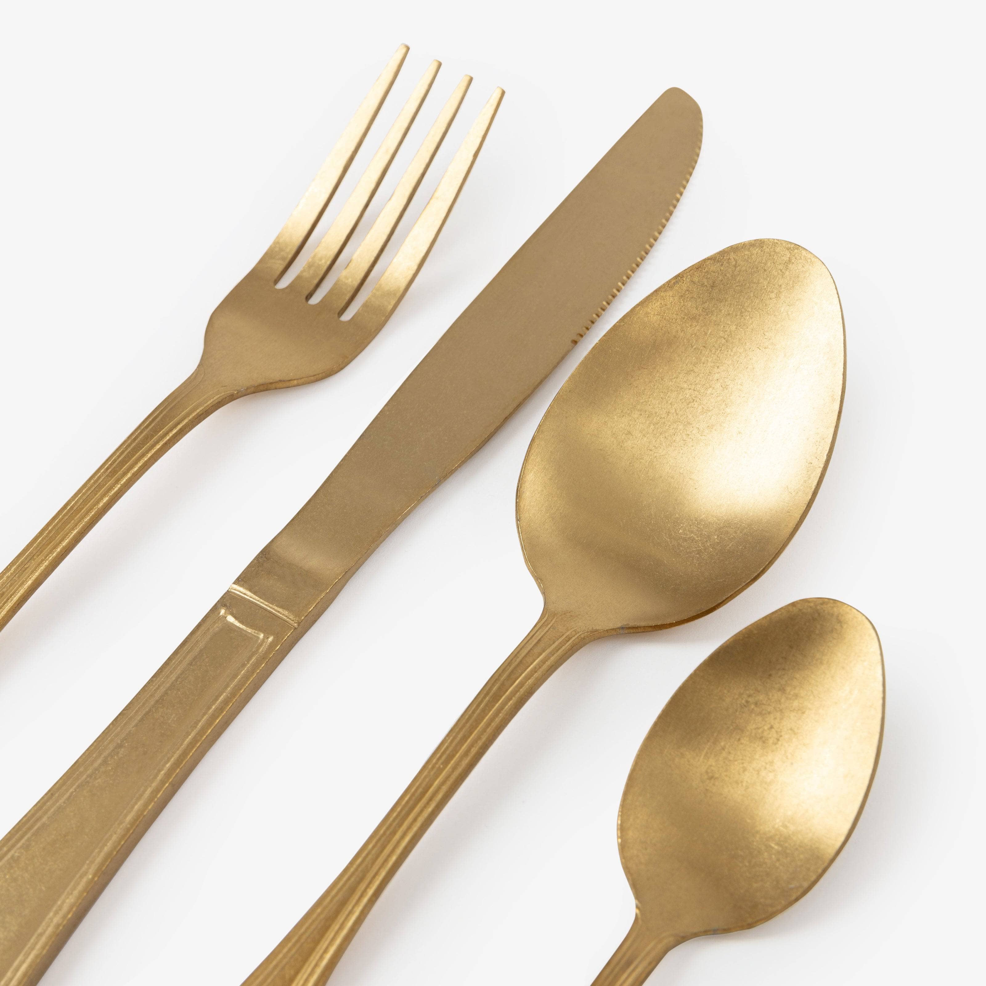Bravo 16 Piece Stainless Steel Cutlery Set, Gold - 2