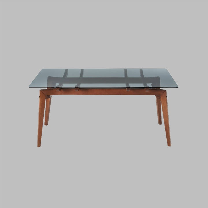 Marcel Glass Dining Table, Wood Dining Tables sazy.com
