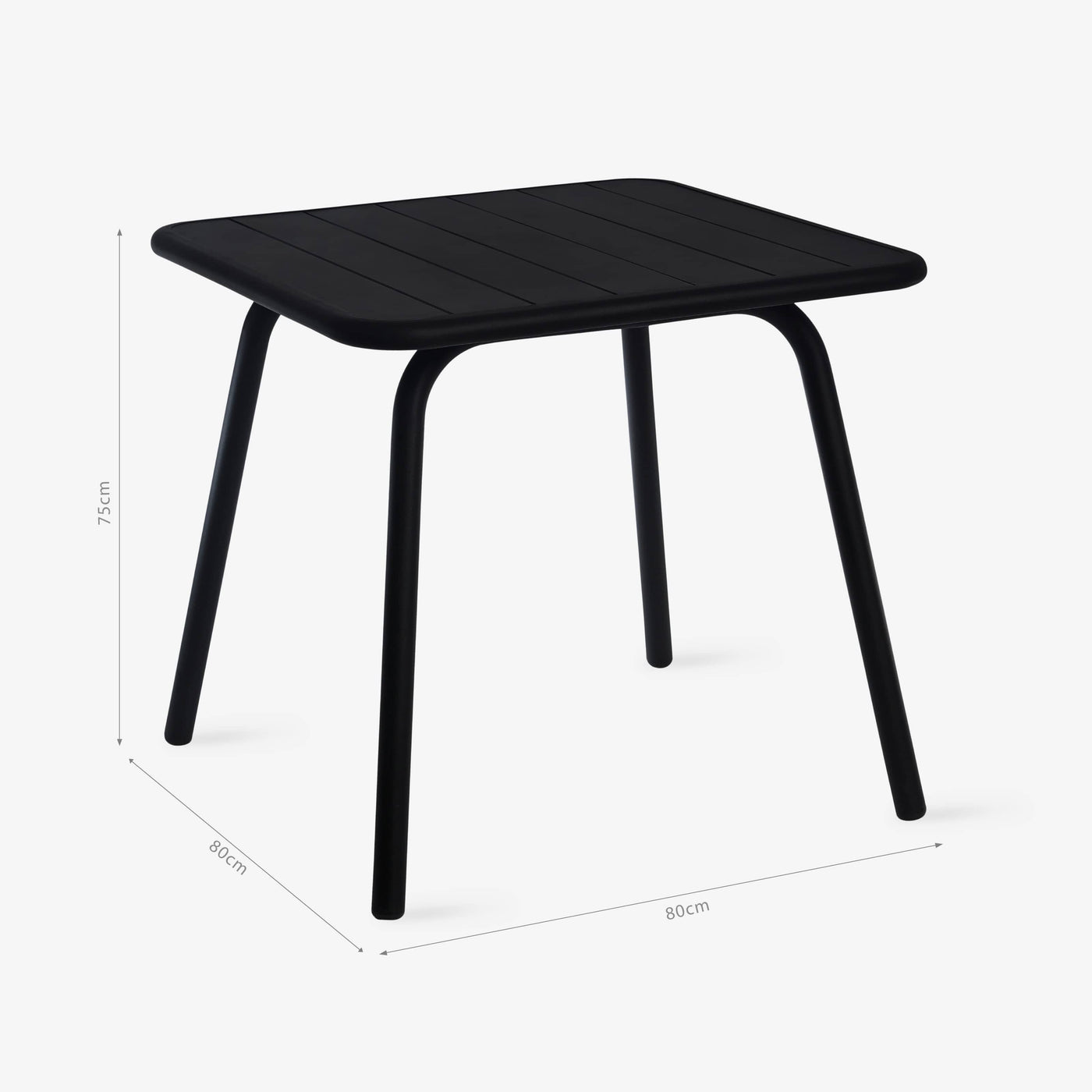 Rosta 4-Seater Garden Table, Black - 2