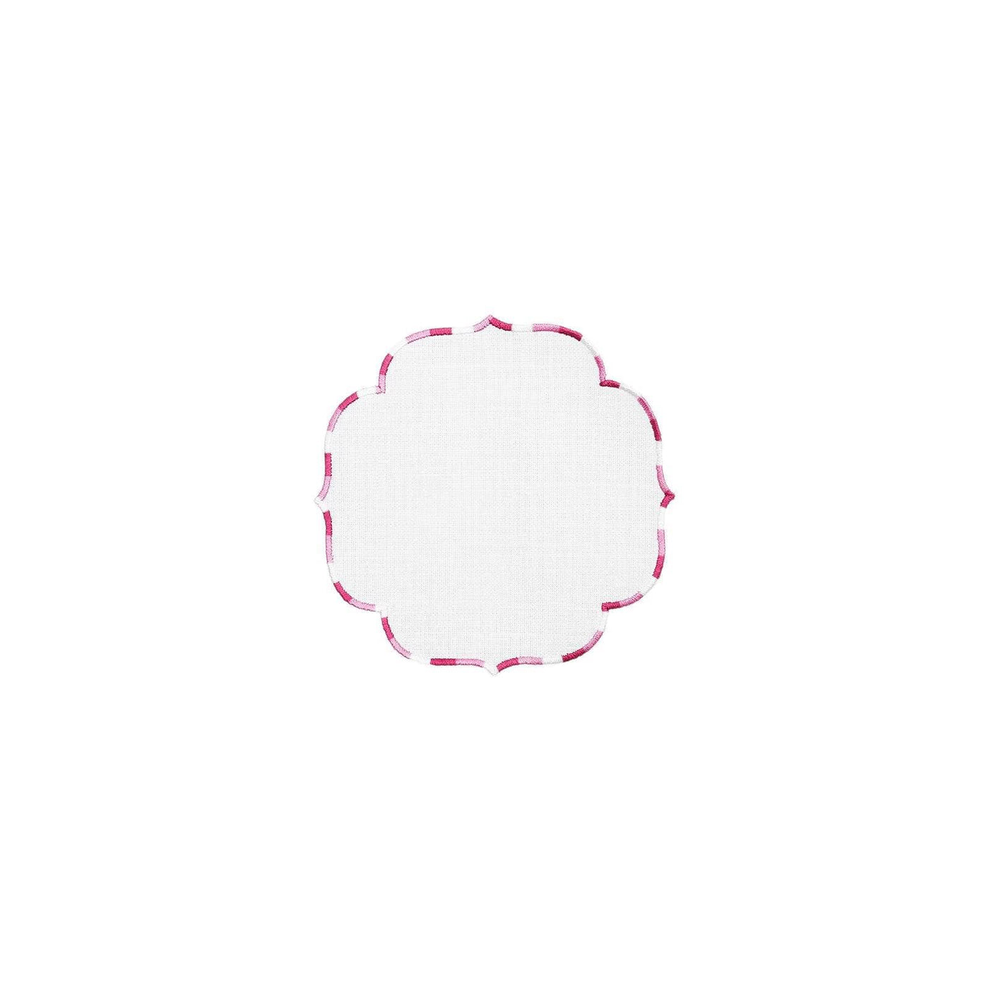 Lawrence Embroidered Placemat and Coaster Set, Fuchsia - 4