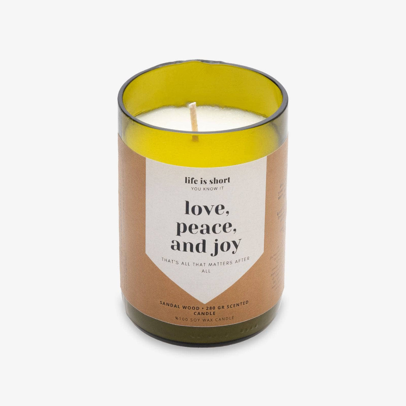 Love, Peace and Joy Soy Wax Candle, Amber, 285 g Candles sazy.com