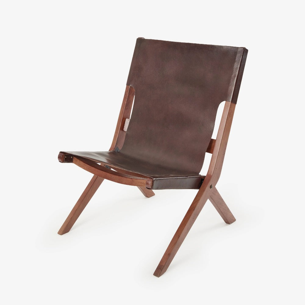 Arusha Leather Accent Chair, Brown Armchairs sazy.com