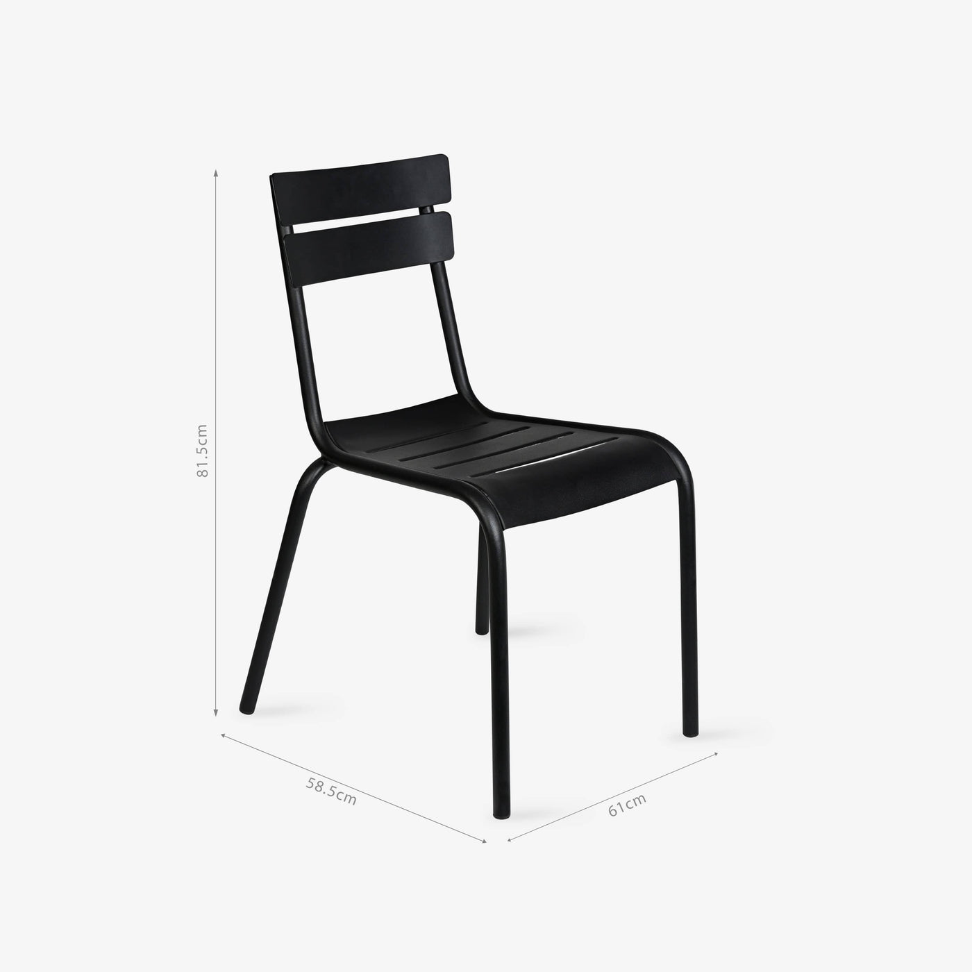 Rosta Stackable Garden Chair, Black - 2