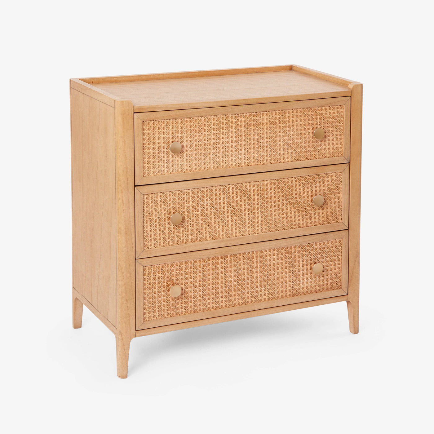Letto Rattan 3 Drawer Chest, Wood - 2