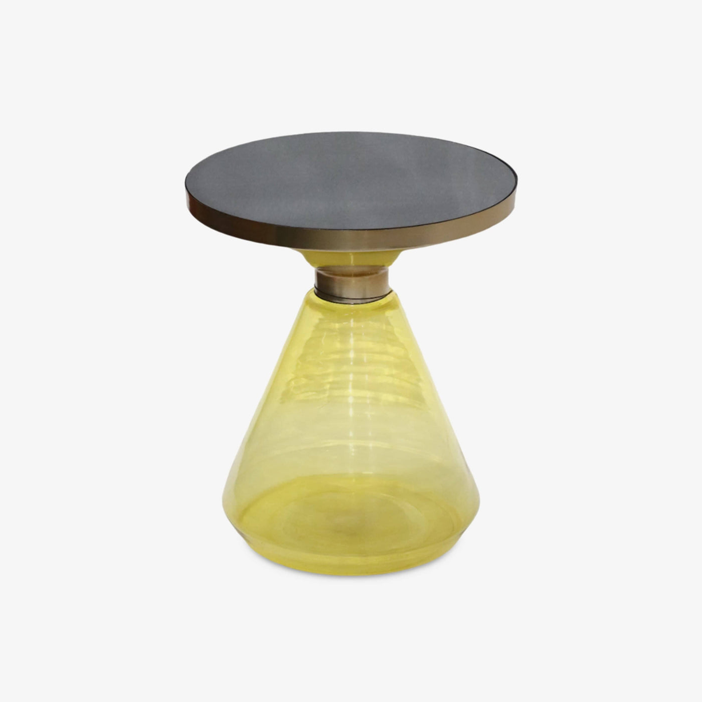 Glass Side Table, Green, 41x41x49 cm - 1