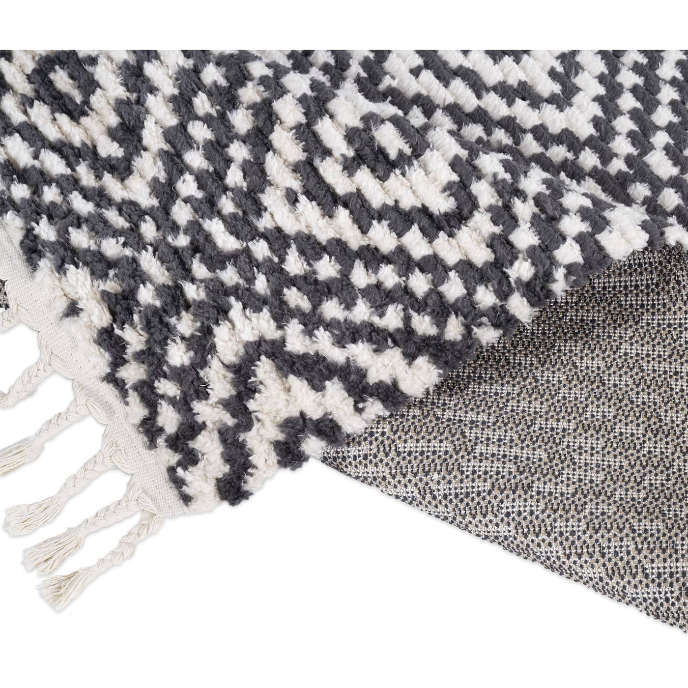 Ashberg Geometric Area Rug, Beige - Anthracite Grey, 120x180 cm - 5