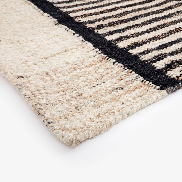 Gillen Rug, Charcoal-Natural Modern Rugs sazy.com