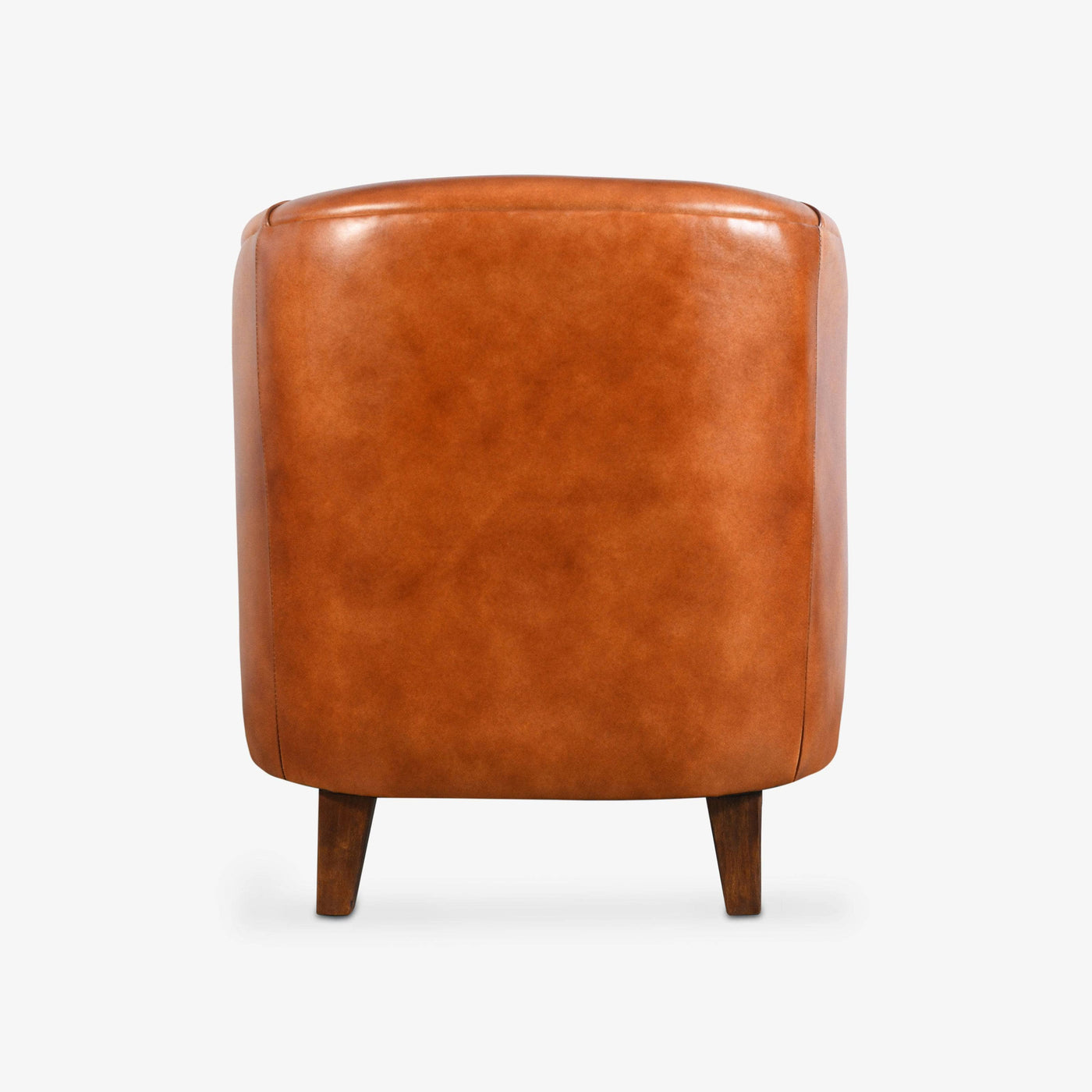 Leather Wood Armchair, Brown, 67x67x74 cm - 4