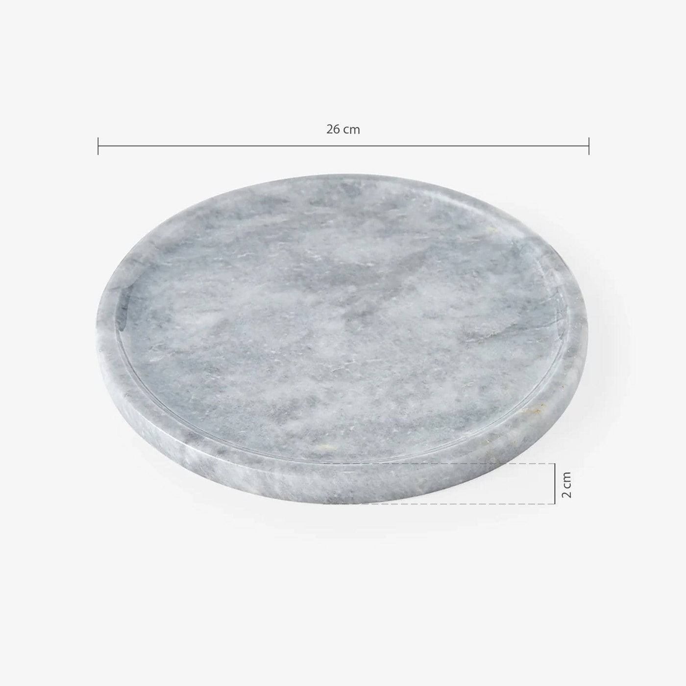Macerari Marble Round Tray, Grey Bathroom Accessories sazy.com
