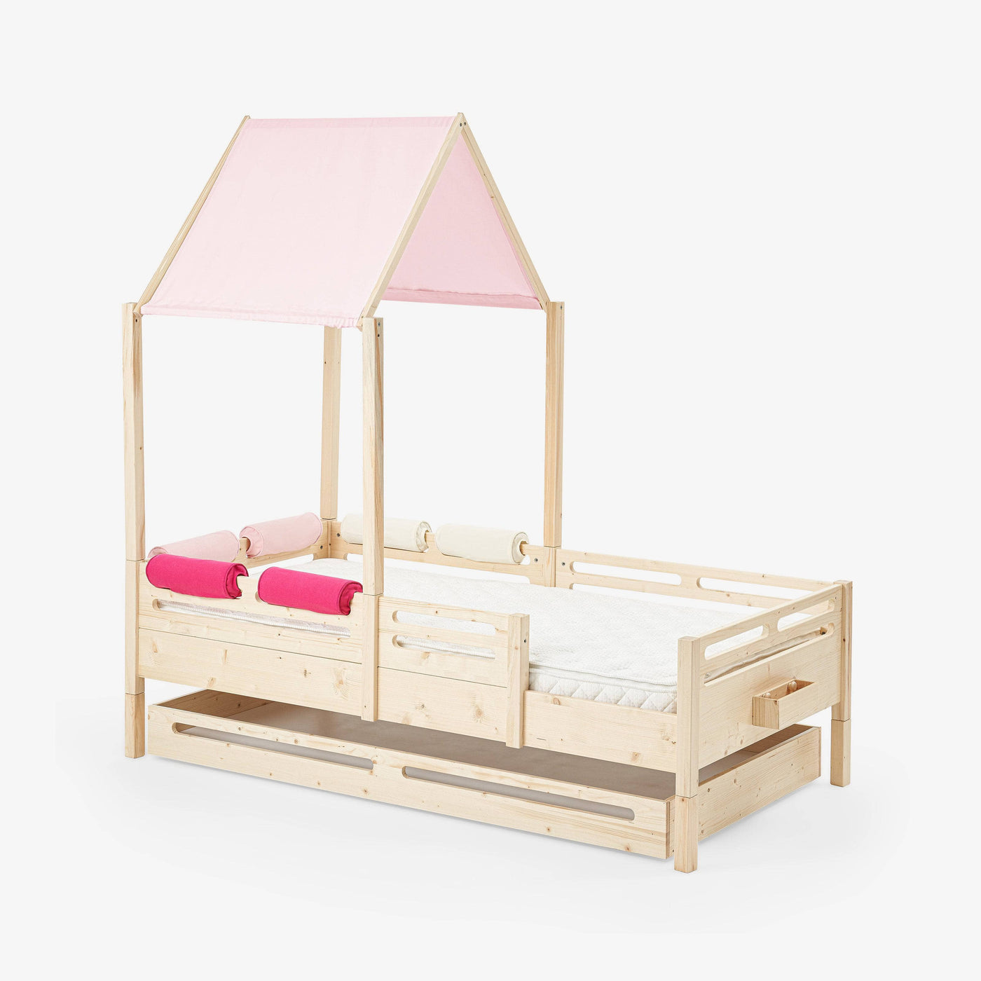 Four Poster Bed Tent Canopy, Pink - 1